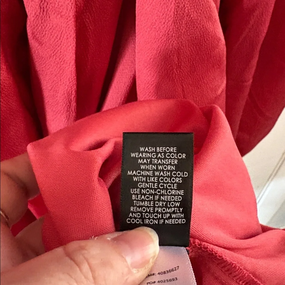 Torrid Size 2 dark rose satin texture long sleeve v-neck dress - Picture 9 of 11